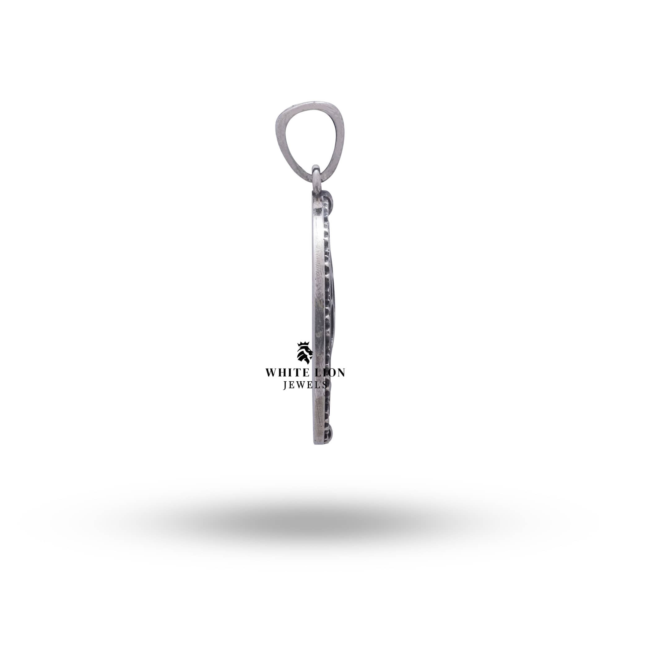 Close-up of Viking Bear Paw Pendant - Sterling Silver with Oxidized Finish