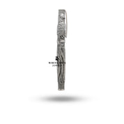 Elegant Phoenix Fire Bird Fountain Pen lying on a rich wooden desk.