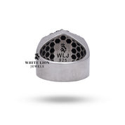 Intricate handcrafted detail of the Holy Creepy Ghost ring by White Lion Jewels.