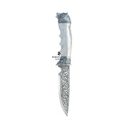 Bear Katar 925 Sterling Silver Classic Royal Dagger displayed elegantly in a showcase.