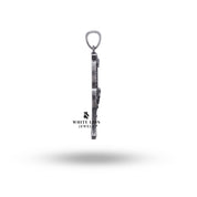 Close-up of intricate design on the Ankh Egyptian Cross Sterling Silver Pendant.