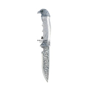 Eagle Katar 925 Sterling Silver Royal Dagger showcased as statement wearable jewelry with traditional attire.