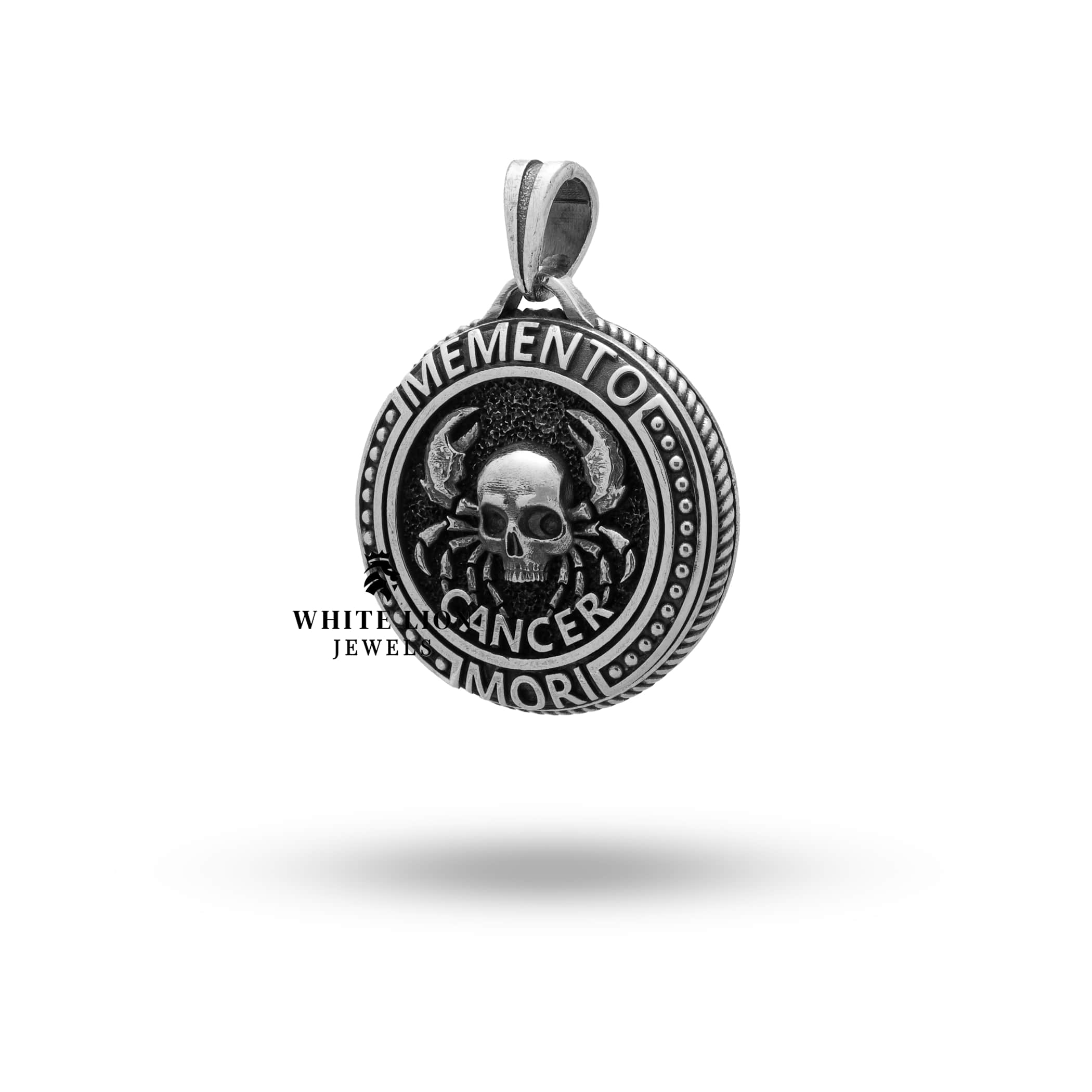 925 Sterling Silver Pendant - Top View, Gothic Stylish Jewelry