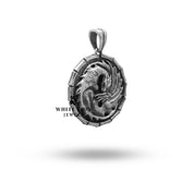 Sterling Silver Pendant featuring intricate dragon artwork