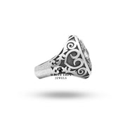 Unique Sterling Silver Ring by White Lion Jewels with Mythical Design