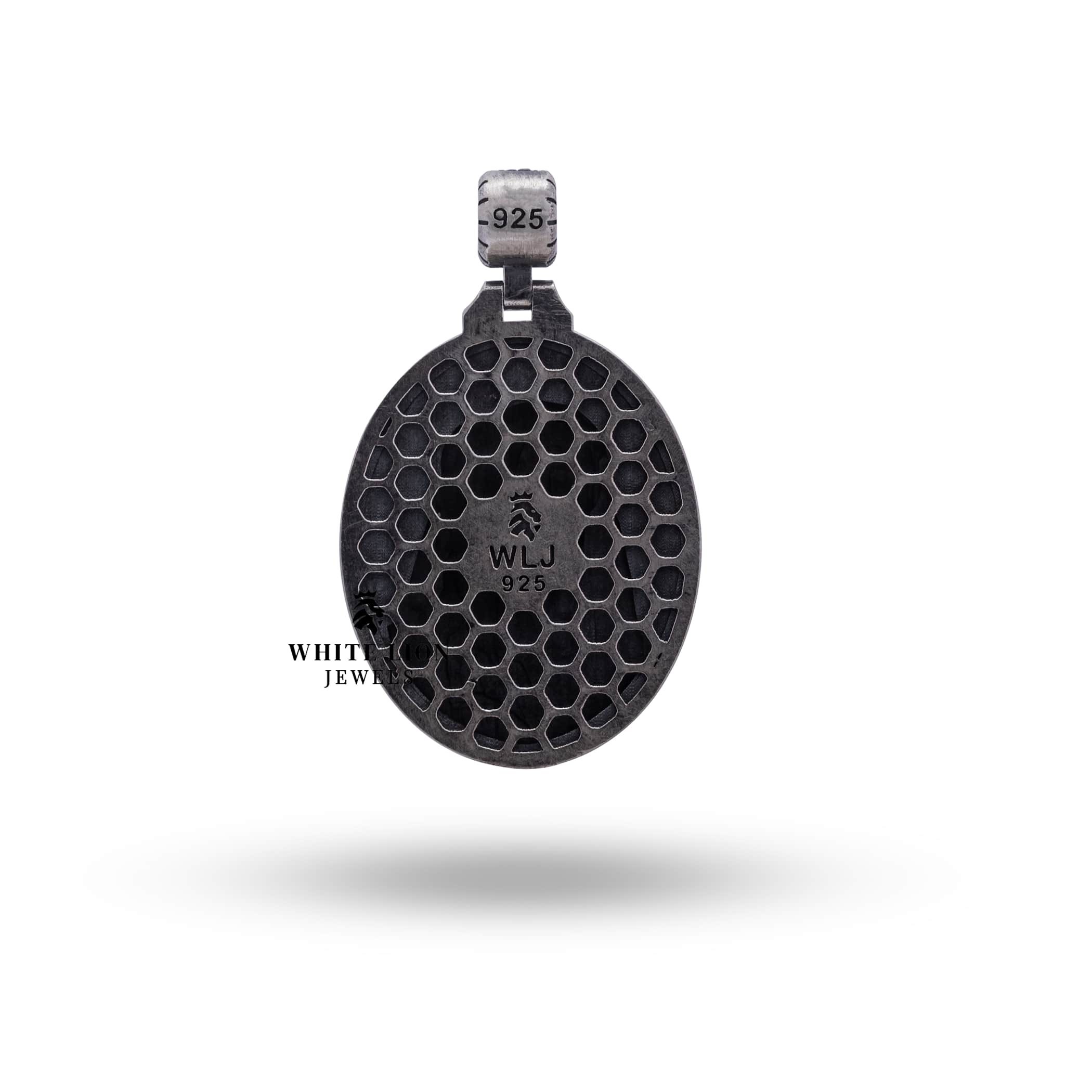 Spiritual jewelry piece showcasing fine craftsmanship in oxidized silver