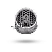 Bold Gothic Skull Head Ring perfect for Halloween and themed events