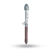 Close-up of the handcrafted Panther Katar, highlighting its artisan craftsmanship and silver purity.