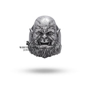 925 oxidized sterling silver ring showcasing the Doom Hammer symbol elegantly.