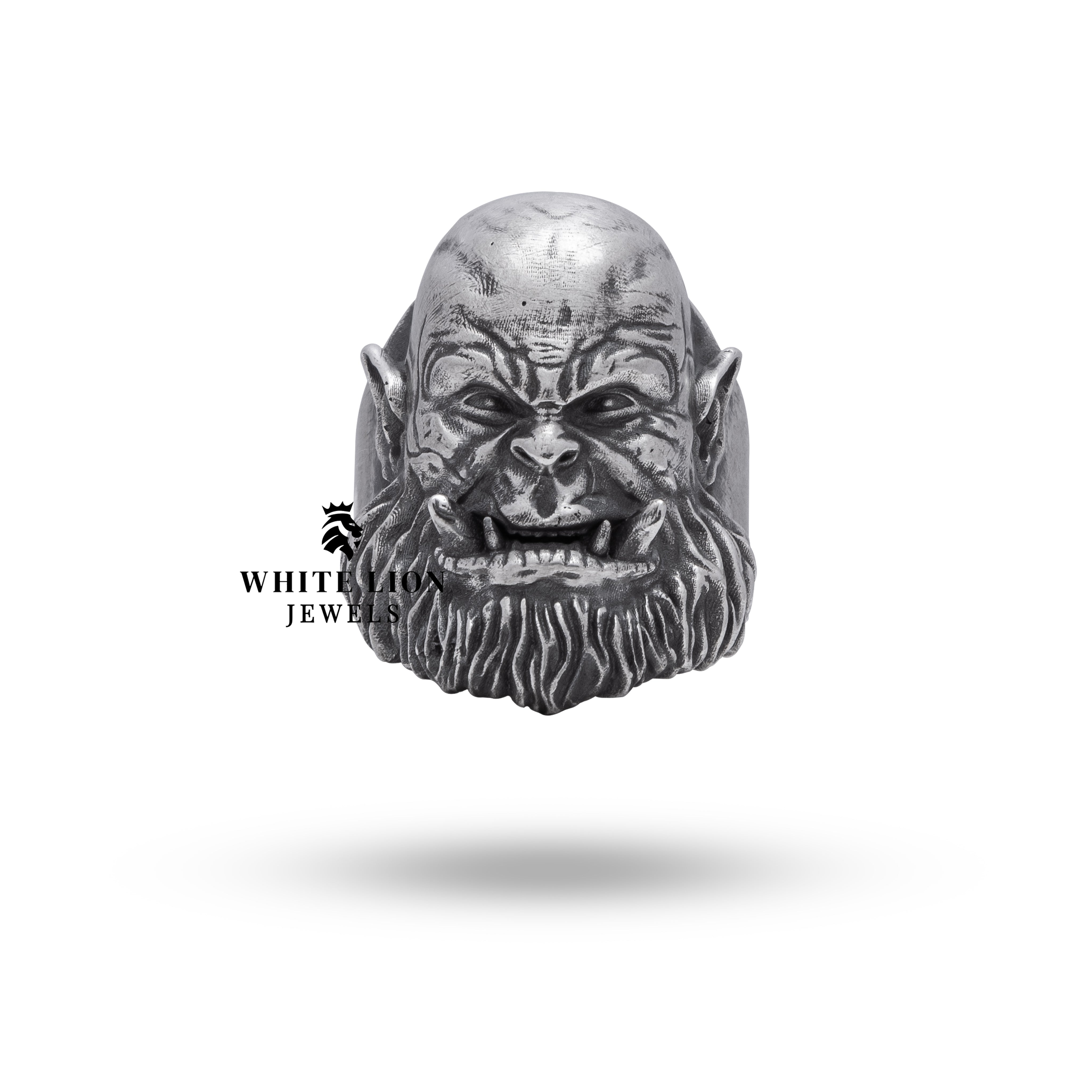 925 oxidized sterling silver ring showcasing the Doom Hammer symbol elegantly.