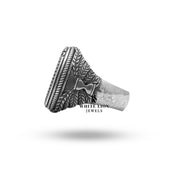 Ring displayed in a luxurious jewelry box highlighting the quality of White Lion Jewels