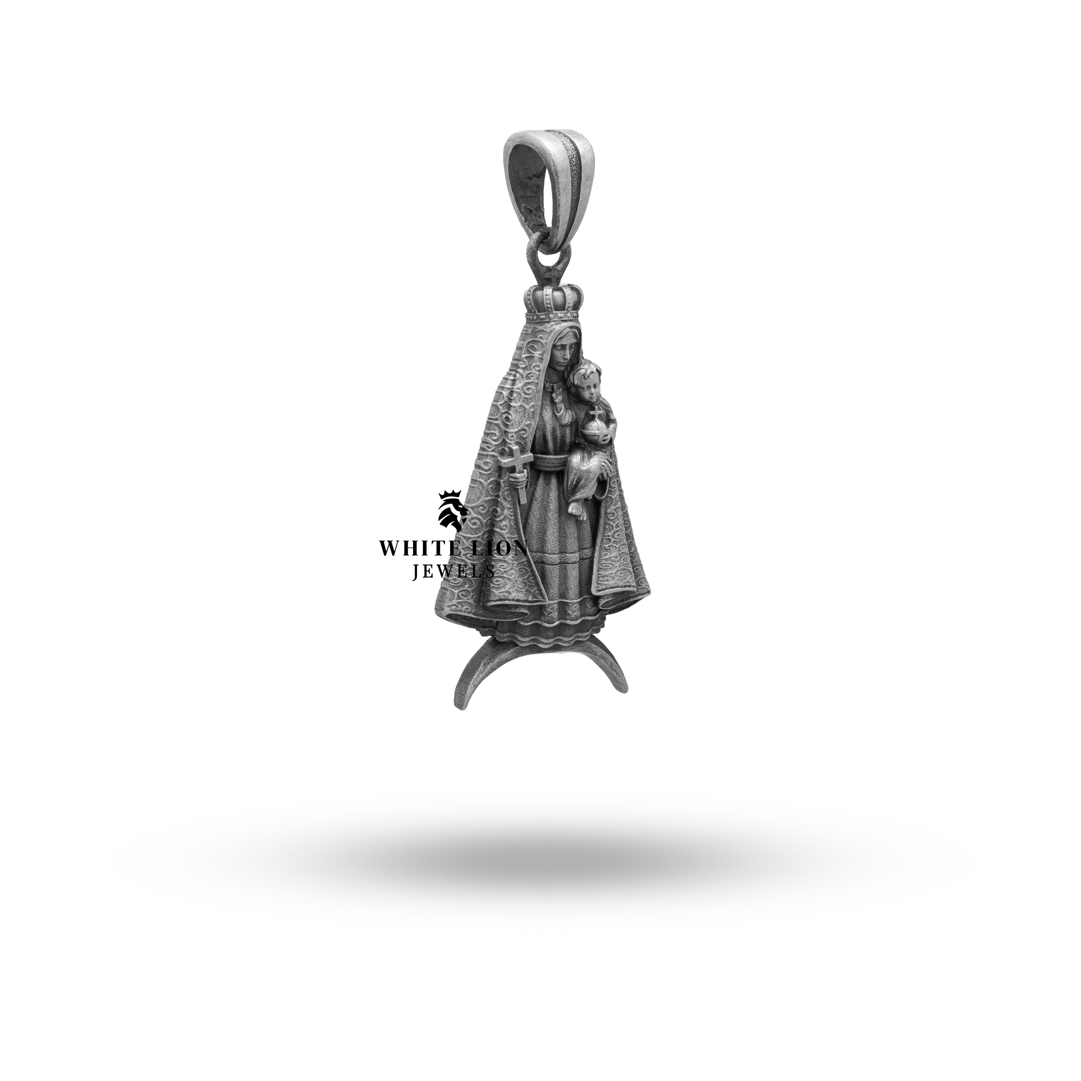 Elegant Virgin Mother Mary Pendant | 925 Sterling Silver | Spiritual Jewelry for Everyone