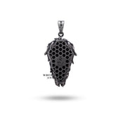 Back view of Greek Medusa Gorgon Goddess 925 Sterling Silver Pendant with protective coating.