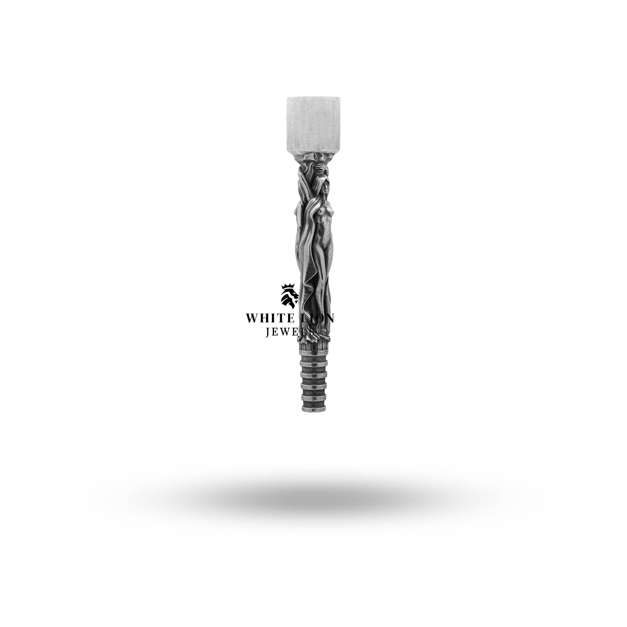 Fine craftsmanship of sterling silver mouthpiece for hookah