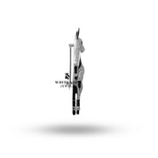 White Gold Lustrous Brooch for Lapel or Saree