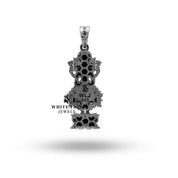 Goddess Laxmi Pendant with an oxidized protective finish, perfect for traditional and festive attire