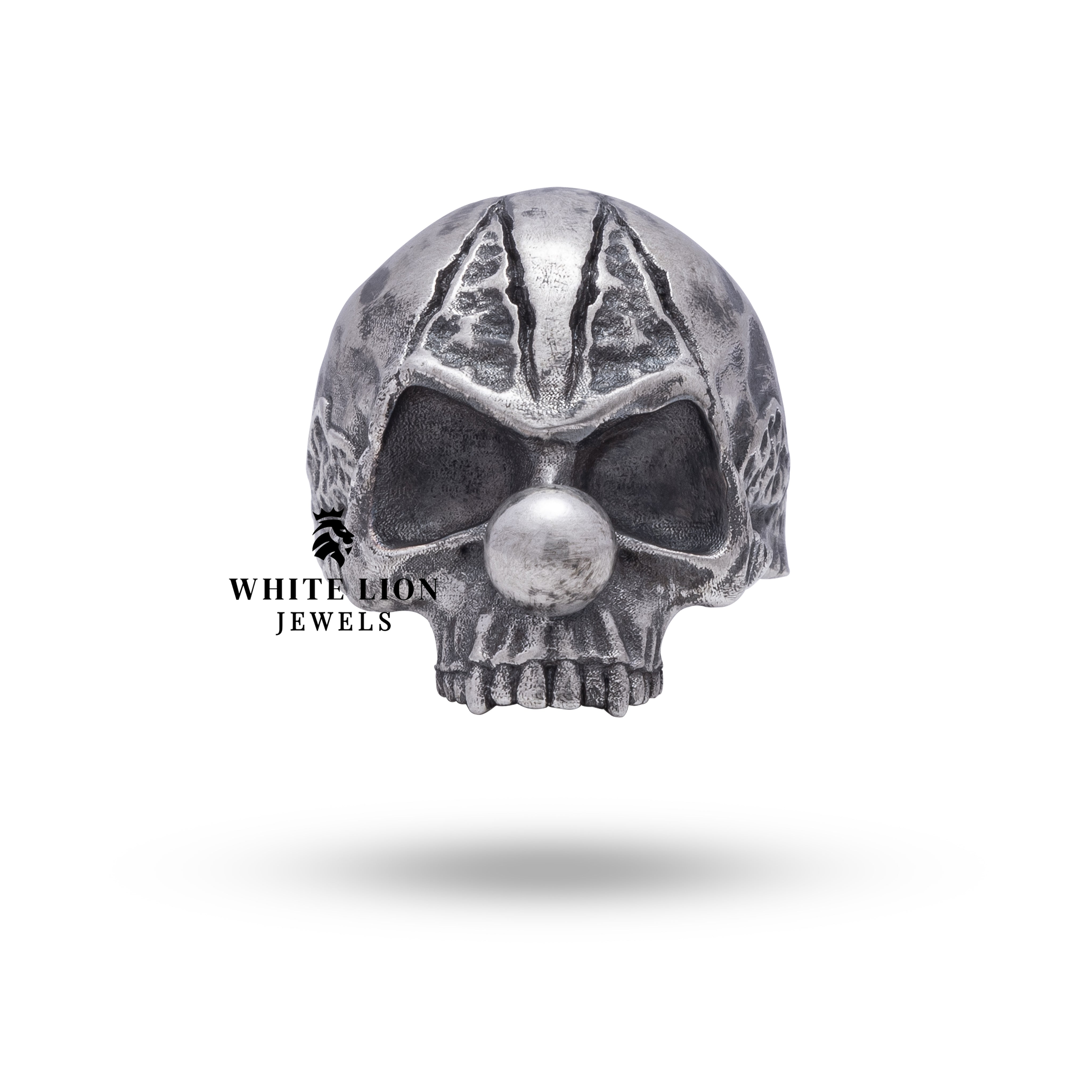 925 Sterling Silver Gothic Clown Skull Ring