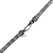 Stylish presentation of Snake Skin Pop Handmade Chain worn on a casual outfit