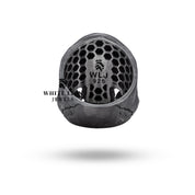 Detailed close-up of Gothic Crack Skull Ring, emphasizing craftsmanship and skull design in sterling silver.