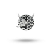 Styled 3D Bull Head Button Set with matching luxury accessories.