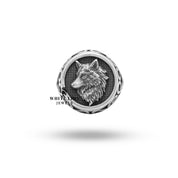 Oxidized Silver Men Ring Featuring Fantasy Themes with Dogs and Wolves