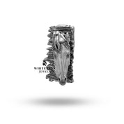 Back view showcasing clasp and craftsmanship of the sterling silver brooch