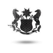 Luxury Warrior Themed Brooch in Silver, Perfect for Formal Wear