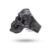 Full Oxidized 925 Silver Ring featuring a unique skull motif, perfect statement piece.