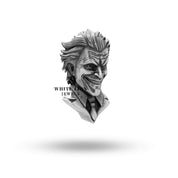 Back view of the Joker Humorist Clown in 925 Sterling Silver, showcasing the brooch clasp mechanism and smooth finish.