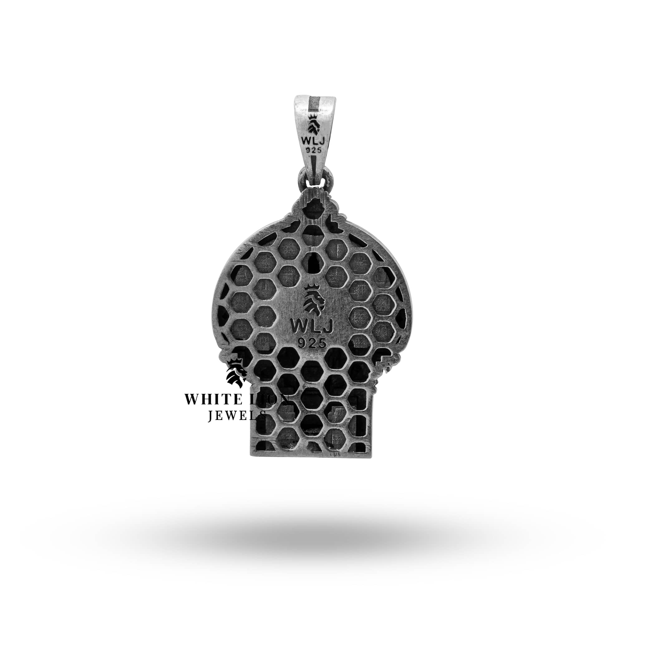 Ayyappa Swamy 925 Silver Pendant with protective coating, a unique piece of spiritual jewelry.