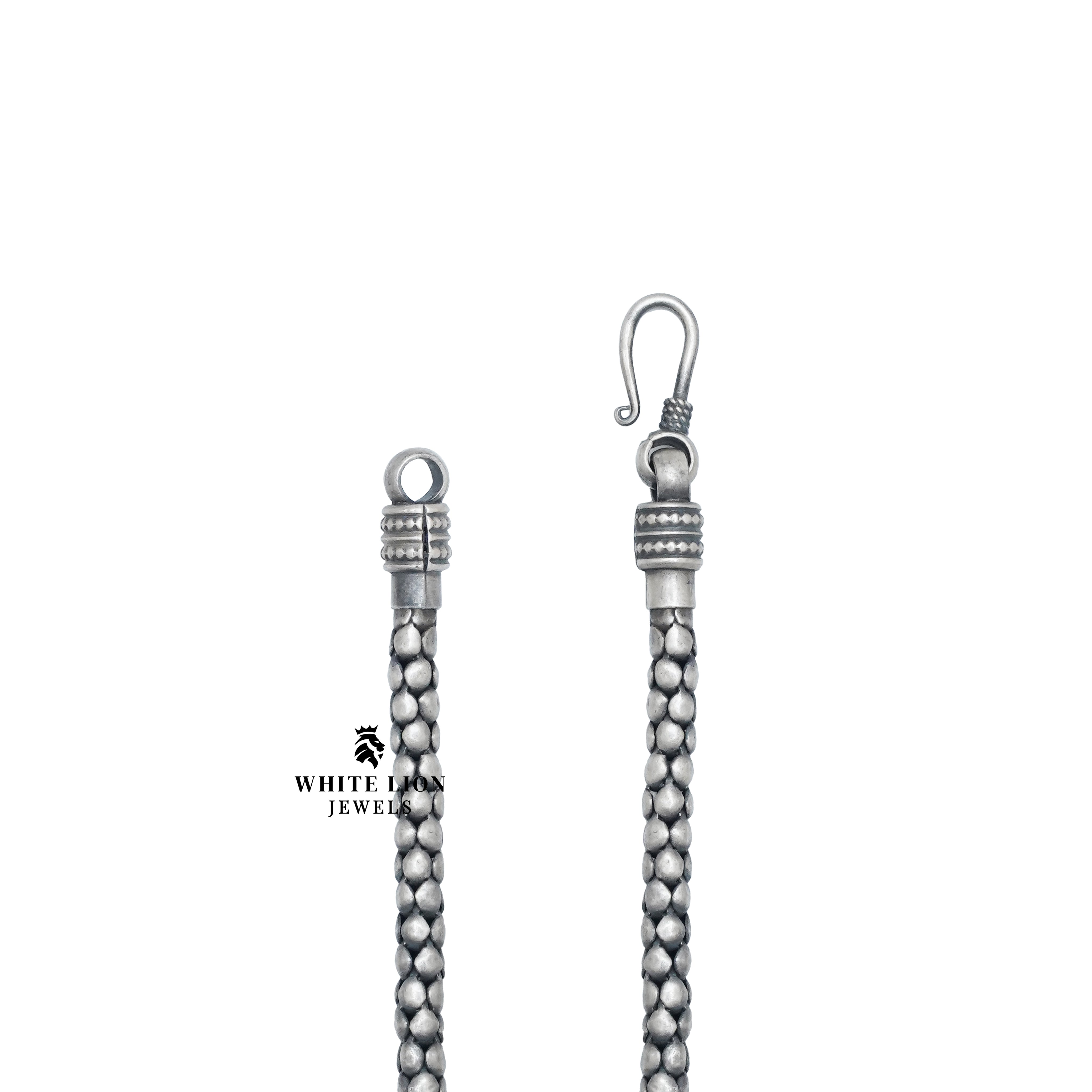 Elegant oxidized silver chain, handcrafted to perfection