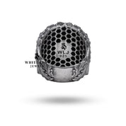 Half Jaw Flower Leaves 925 Sterling Silver Ring worn on hand, demonstrating its elegance and fit.