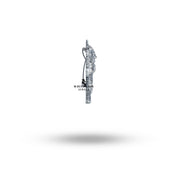 Lord Narasimha Brooch styled on a traditional outfit, adding elegance and spiritual significance.