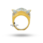 Bold Elegant Cubic Zirconia Ring in Gold-Plated Sterling Silver