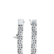 Side view showcasing the detailed artisan craftsmanship of the 925 Sterling Silver Cuban Cross Bracelet.