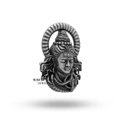 925 Silver brooch portraying Lord Shiva, spiritual jewelry by White Lion Jewels