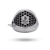 Side view of Medusa Gorgon Snakes 925 Sterling Silver Ring highlighting design and craftsmanship