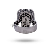 Elegant packaging of the Brain Clever Ring by White Lion Jewels.