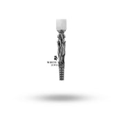 High-quality oxidized silver hookah accessory for women