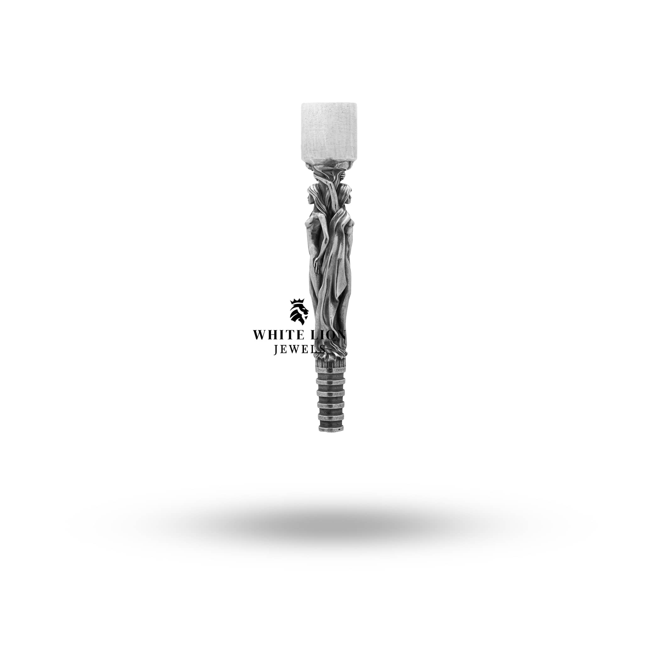 High-quality oxidized silver hookah accessory for women