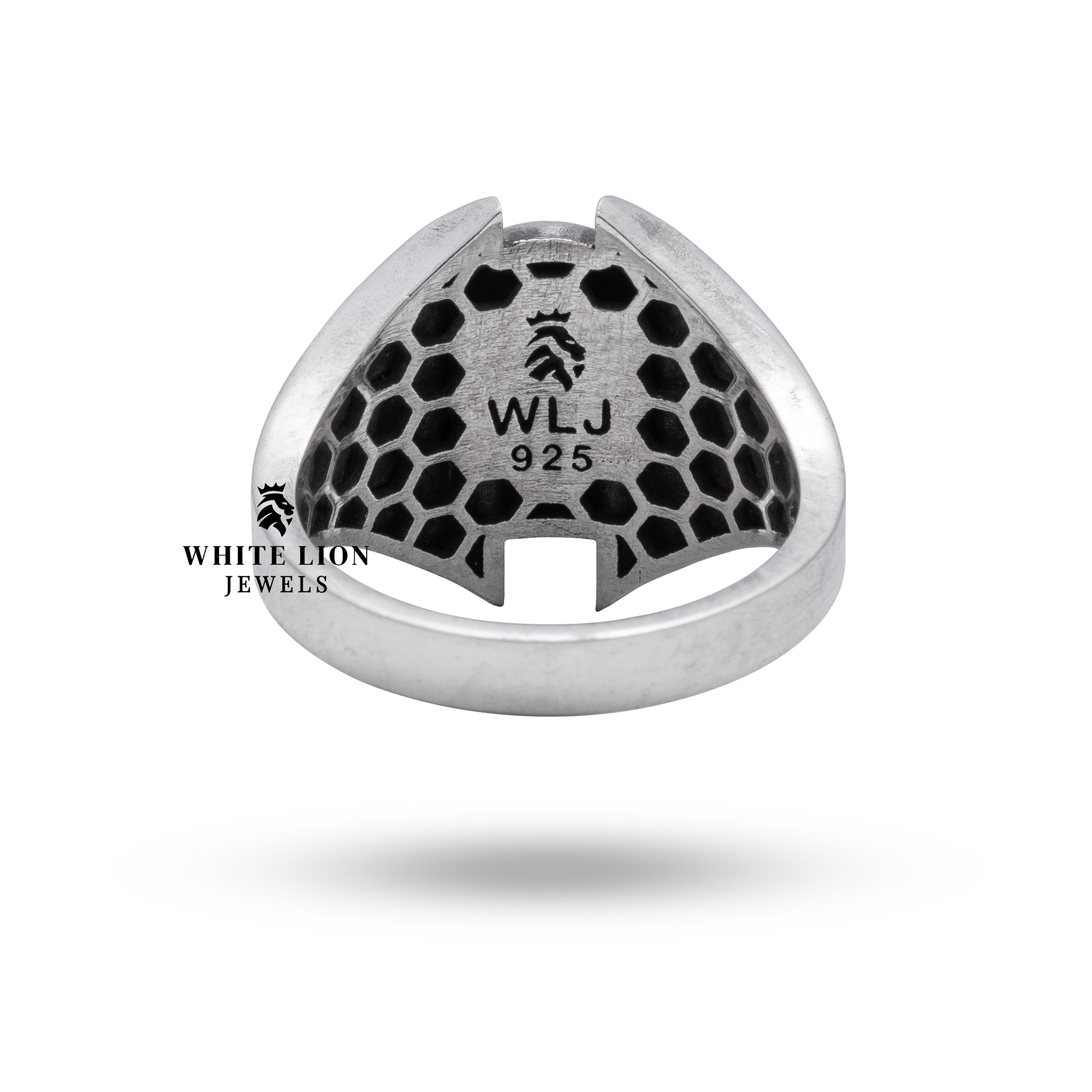 Model wearing Flower Filigree Skull 925 Sterling Silver Ring showing elegant pairing.