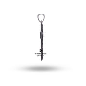 Artisan-crafted Celtic Cross pendant, 4.0 cm in diameter, made of 925 sterling silver