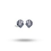 Close-up of Lion Side Face 925 Sterling Silver Ear Studs highlighting artisanal details