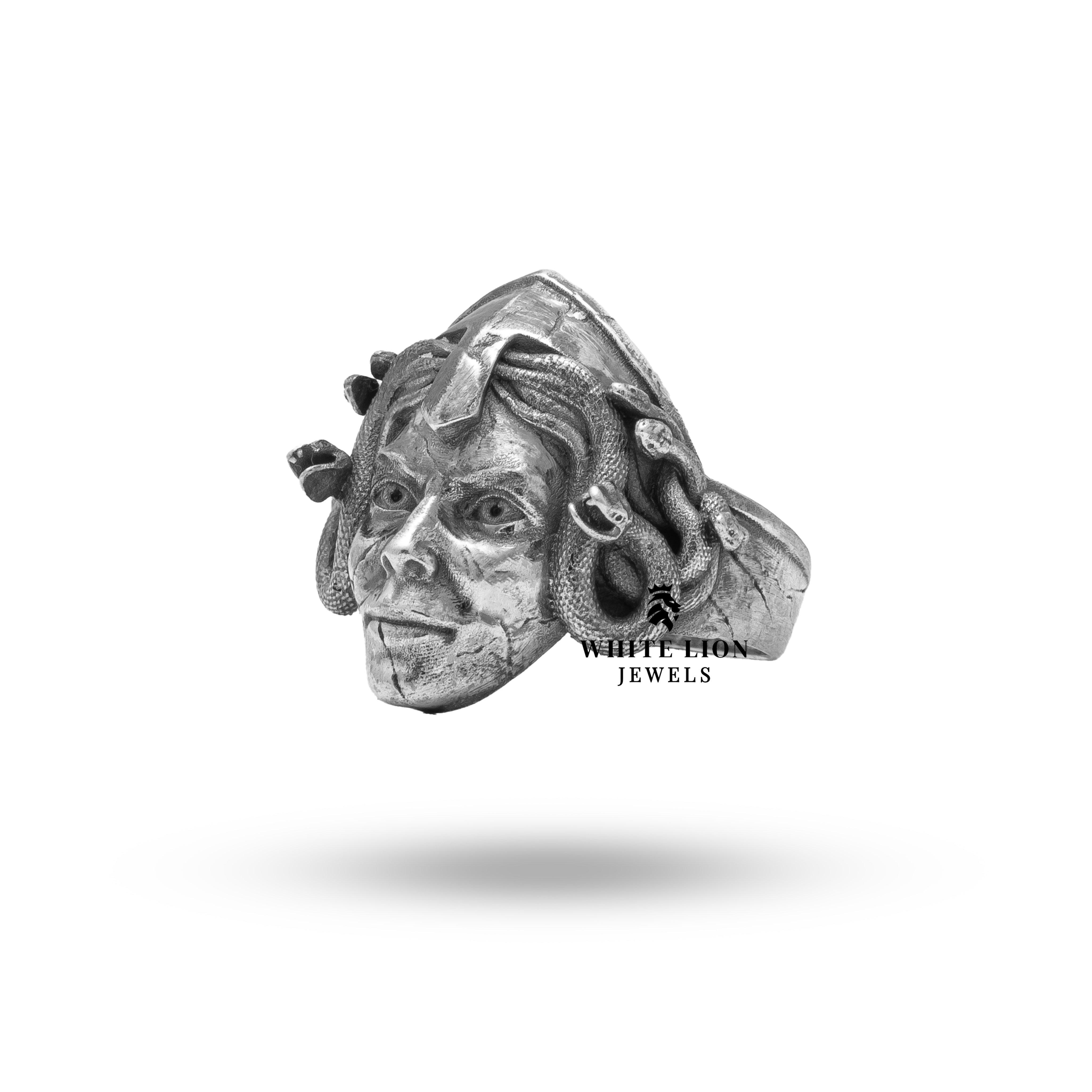 Oxidized Silver Men and Women Ring inspired by Greek Goddess