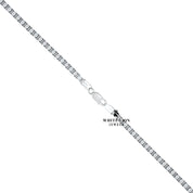 Close-up view of the Classic Cubic Box Chain demonstrating its luxurious craftsmanship.