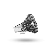 White Lion Jewels Signature Zodiac Scorpio Ring in 925 Sterling Silver
