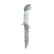 Panther Katar 925 Sterling Silver Classic Royal Dagger showcasing oxidized finish and intricate design.