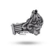 925 Sterling Silver Ring featuring Medusa Gorgon Snakes, perfect for cultural or themed events.