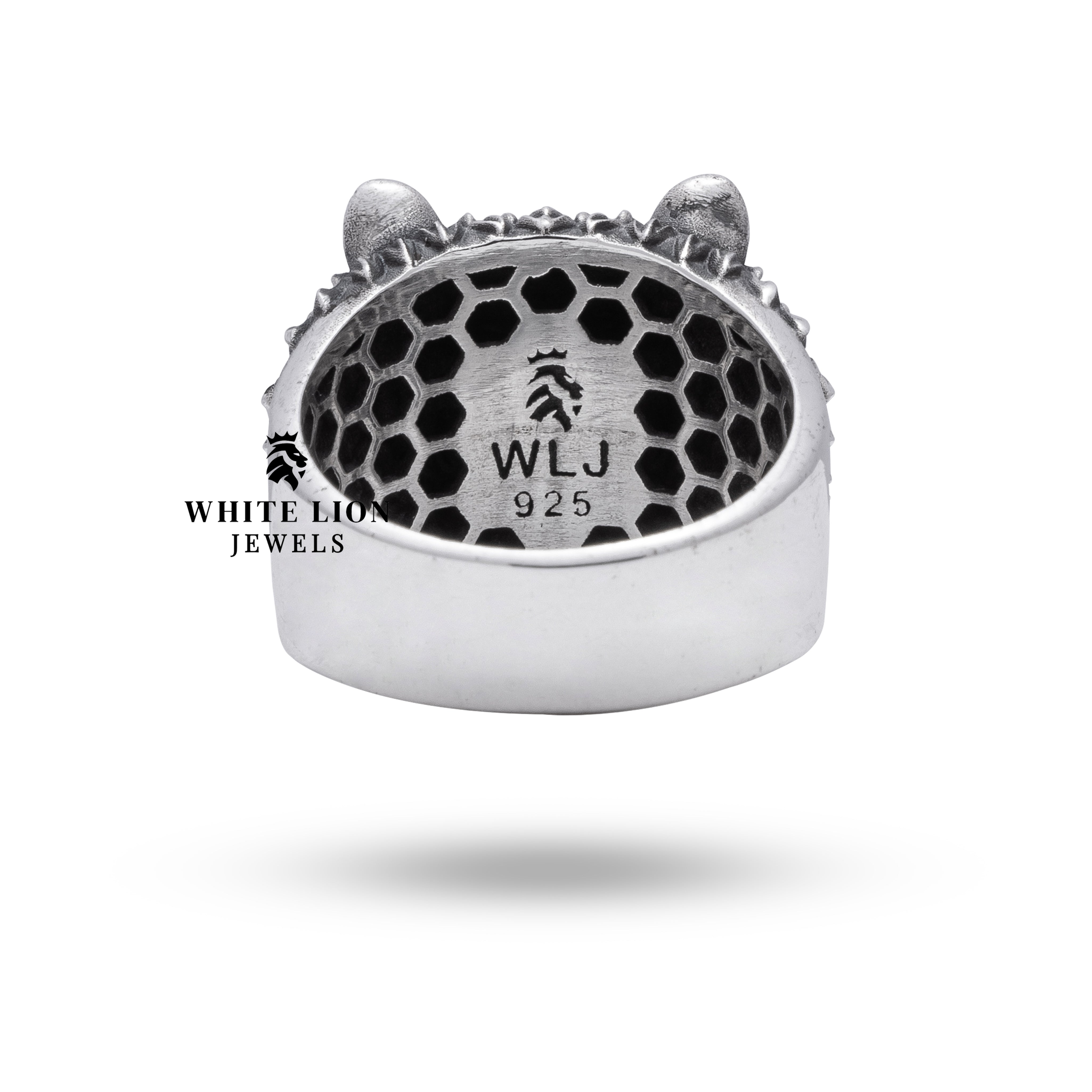 Sterling Silver Wild Bear Ring by White Lion Jewels, statement piece