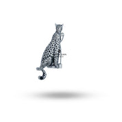 Close-up view of the detailed craftsmanship of the Exquisite Panther Brooch.